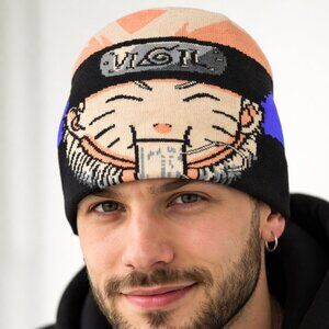 Naruto Shippuden Knit Beanie Anime Graphic Winter Hat Unisex One Sz Anime Merch